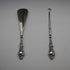1902 British Antique Sterling Silver Handle Shoehorn and Button Hook Set by James Deakin & Sons