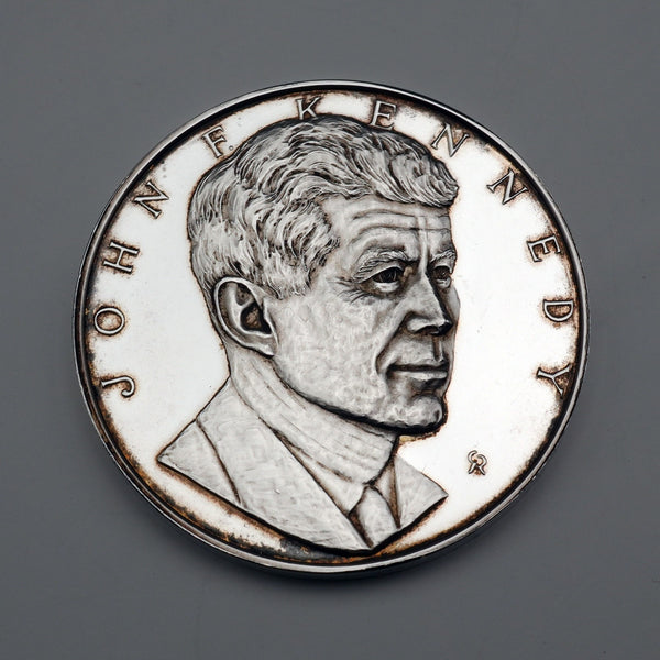 1973년 J.F. 케네디 추도 10주년 기념 순은 메달 26g (케이스 포함)