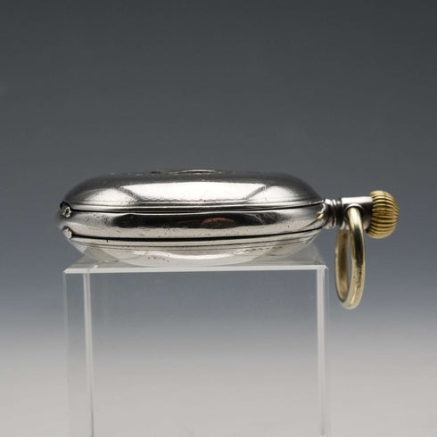 約1889年製 アンティーク ロンジン 懷錶 800銀製 獵錶殼 直徑43mm 運作良好