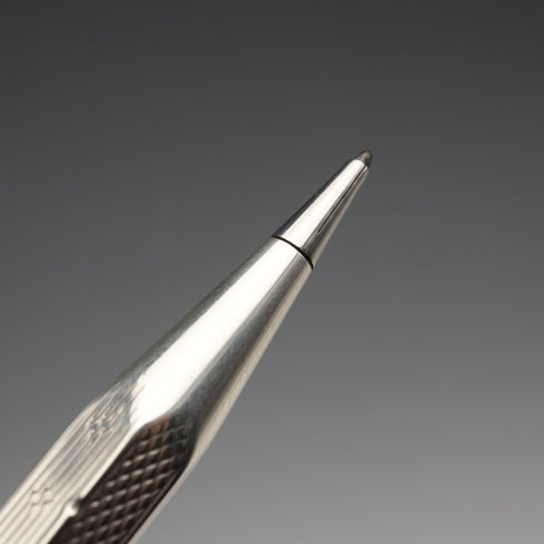 Pluma estilográfica pequeña de plata de ley con mecanismo de propulsión hexagonal, vintage, Lifelong, Reino Unido