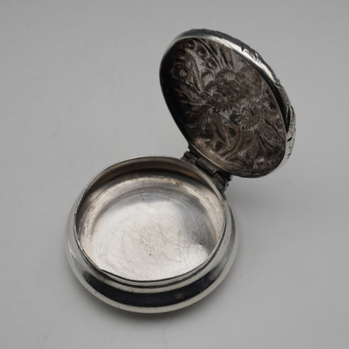 Pastillero antiguo de plata de ley, circa 1893, EE. UU., 25 g, S Kirk & Son
