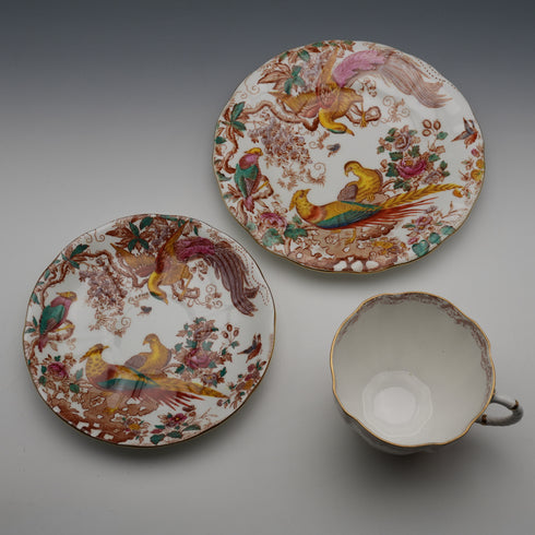 c. 1947 Vintage Royal Crown Derby "Old Aylesbury" Teacup Trio ③