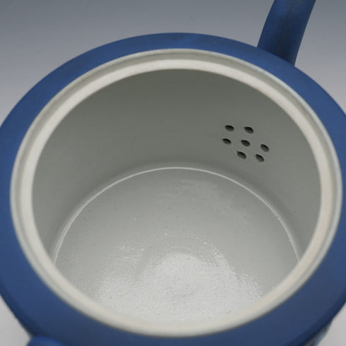 约1900年 英国古董 韦奇伍德 鼓形茶壶 碧玉浮雕系列
