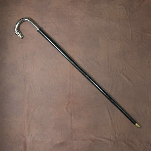 英國復古黑色桿馬頭手柄手杖 88cm