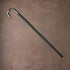 British Vintage Black Shaft Horsehead Handle Walking Stick Cane 88cm