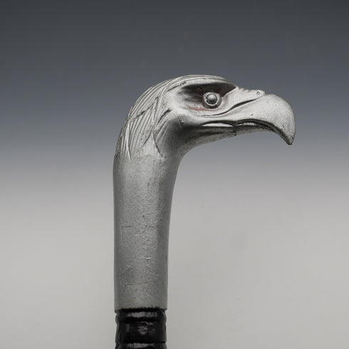 Vintage Black Shaft Eagle Head Handle Cane Walking Stick 86cm
