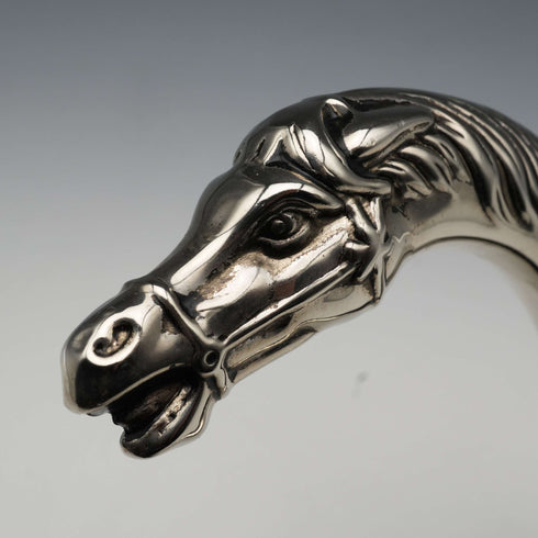 英國復古黑色桿馬頭手柄手杖 88cm