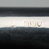 Bastón antiguo inglés de 1914 con mango curvo y ornamentación de plata de ley, 93 cm