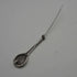Broche antiguo de plata en forma de raqueta de tenis