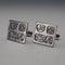 Gemelos vintage británicos de plata de ley con diseño de sello, 21 g, Jack Spencer Ltd