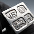 Gemelos vintage británicos de plata de ley con diseño de sello, 21 g, Jack Spencer Ltd