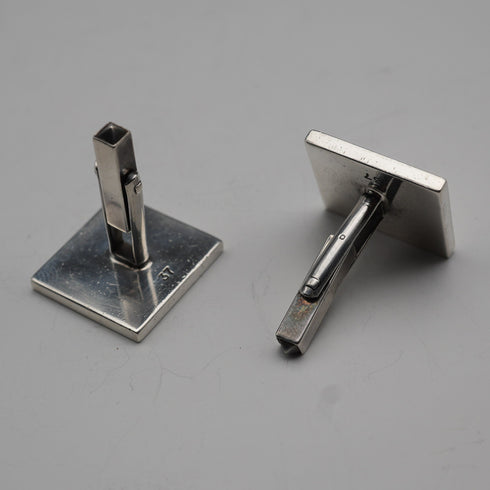 Gemelos vintage británicos de plata de ley con diseño de sello, 21 g, Jack Spencer Ltd