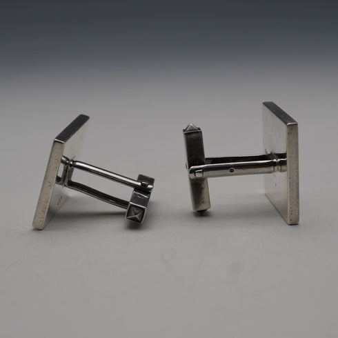 Gemelos vintage británicos de plata de ley con diseño de sello, 21 g, Jack Spencer Ltd