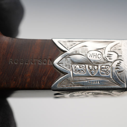 1901年 英国アンティーク 「ROBERTSON」 スモーキングパイプ 純銀装飾 W H Carrington &Co ケース入り