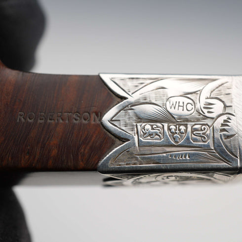 1901年 英国古董 “ROBERTSON” 烟斗 纯银装饰 W H Carrington &Co 盒装