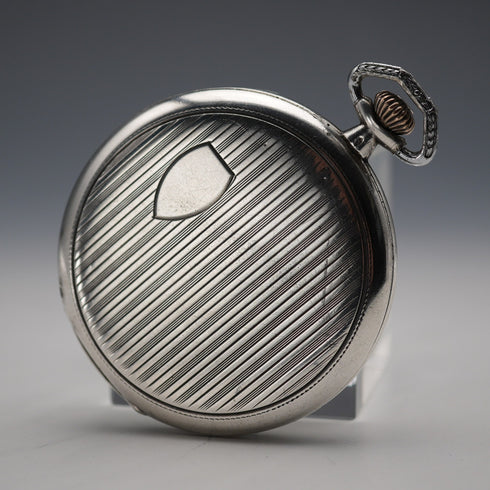 Antiguo TISSOT decoración Art Decó plata 900 caja Hunter delgada reloj de bolsillo en buen estado de funcionamiento