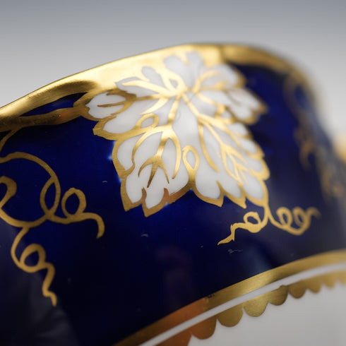 British Vintage Royal Crown Derby “Vine Cobalt” Cup & Saucer ②