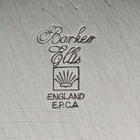 英国ヴィンテージ シルバープレート製 ピアス装飾トレイ 直径32cm Barker Ellis