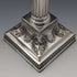 British antique silver plate large candlestick pair candle stand