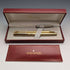 Juego de pluma estilográfica y bolígrafo vintage Sheaffer de EE. UU., chapado en oro, en estuche