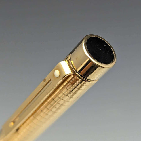 Pluma estilográfica Sheaffer Targa vintage de EE. UU., chapada en oro
