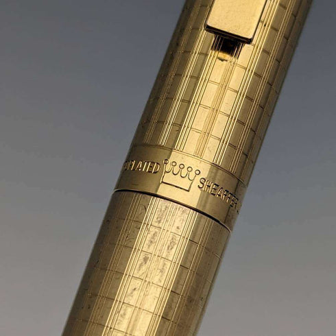 Pluma estilográfica Sheaffer Targa vintage de EE. UU., chapada en oro