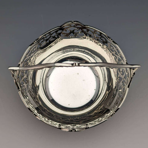 1929 British Vintage Sterling Silver Sugar Basket 100g Walker and Hall
