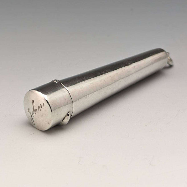 1899 British antique pure silver needle case 16g