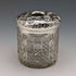 1910年 英国アンティーク 純銀蓋 カットガラスジャー J H Worrall and Son
Frasco de cristal tallado con tapa de plata de ley, antigüedad británica de 1910, por J H Worrall and Son