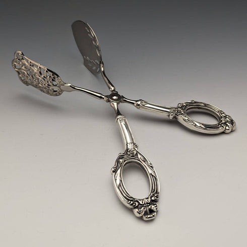앤티크 순은 핸들 케이크 집게 WEB Silver Company