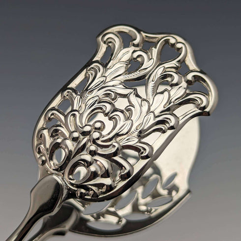 앤티크 순은 핸들 케이크 집게 WEB Silver Company
