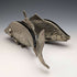 British vintage pewter fish figurine pair