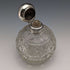 1908 British Antique Cut Glass Perfume Bottle Sterling Silver Lid Levi & Salaman