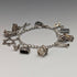 Pulsera con dijes de plata esterlina vintage británica, 31 g