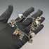 Pulsera con dijes de plata esterlina vintage británica, 31 g