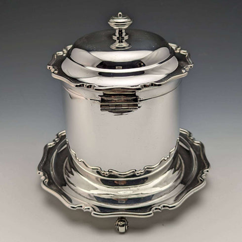 British Antique Silver Plated Biscuit Barrel Henry Atkins