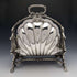 British antique silver plate shell type biscuit warmer Walker and Hall
