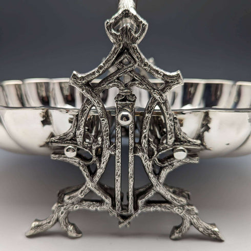 British antique silver plate shell type biscuit warmer Walker and Hall