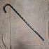Vintage Gentleman's Large Cane Cane Touring Europe Badge Curved Handle 94cm
