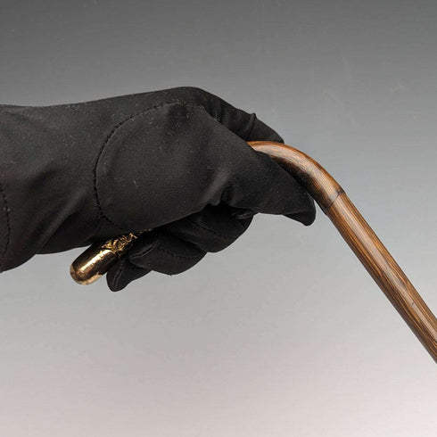 1900년경 영국 앤티크 슬림형 경량 스틱 지팡이 L자 핸들 91.5cm