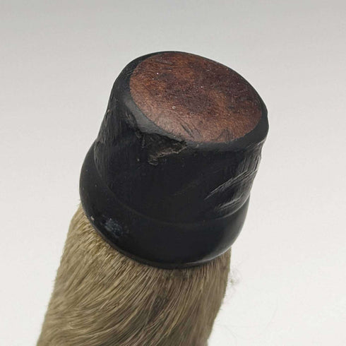 Swiss Made Antique Hiking Stick Cane with Fur Handle 82cm