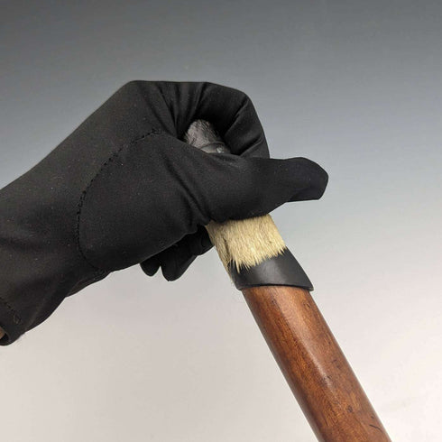 Swiss Made Antique Hiking Stick Cane with Fur Handle 82cm