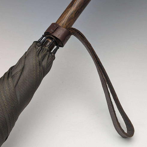 1919년 영국 앤티크 신사용 우산 그린 순은제 원형 핸들 87cm