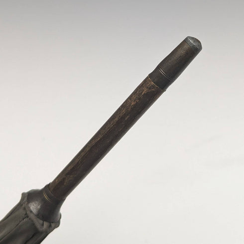 1919년 영국 앤티크 신사용 우산 그린 순은제 원형 핸들 87cm