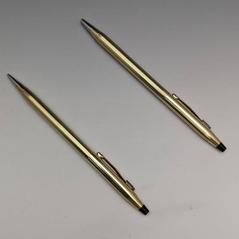 复古高仕(CROSS)包金圆珠笔与自动铅笔套装(含盒)