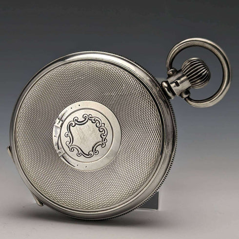 1943 British Bravingtons Renown pocket watch pure silver half hunter refurbished working well