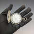 1943 British Bravingtons Renown pocket watch pure silver half hunter refurbished working well