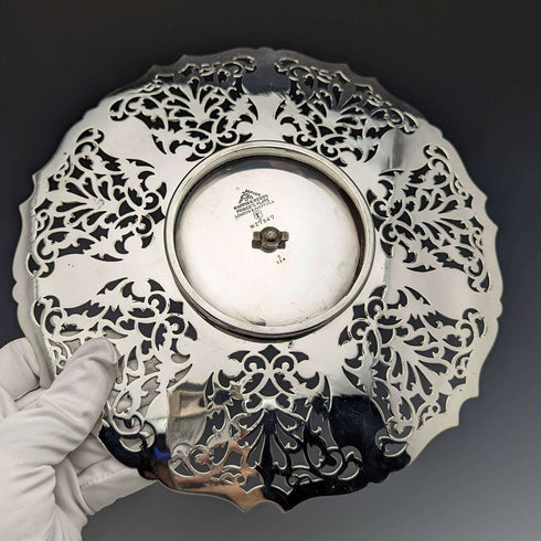 1922년경 영국 빈티지 실버 플레이트 케이크 스탠드 Mappin and Webb