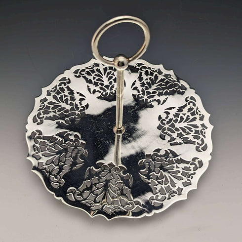 1922년경 영국 빈티지 실버 플레이트 케이크 스탠드 Mappin and Webb