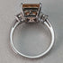 British vintage jewelry peach cubic zirconia pure silver ring